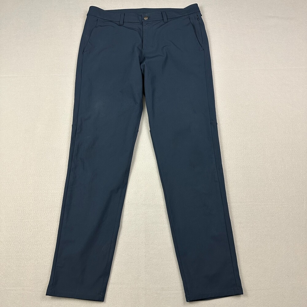 Lululemon Pants Men 34 Blue Solid Commission Slim Straight Leg Chino Athleisure